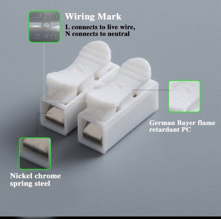 cc-55pcs-lot-ch-2-self-locking-push-type-10a-220v-electric-crimp-terminal-block-splice-cable-clamp-strip