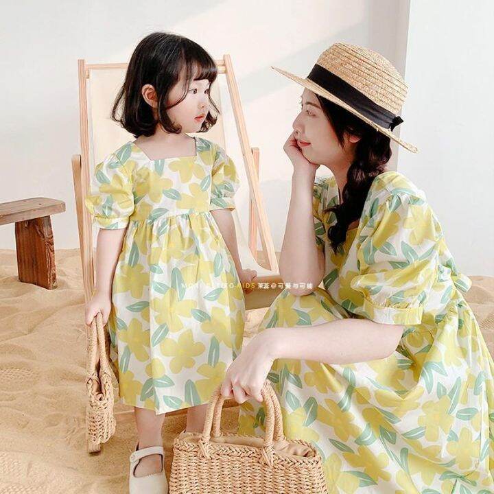Hi Baby 1-9 Years Old Mother-Daughter Floral DressGirls' Floral Connection  Dress Parent-Child Suit Summer New Korean Style Mother-Daughter Matching  Outfit Baby Girl Fashionable Long Skirt | Lazada