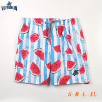 2023 New Original Spot Leisure Printed Turtle Vilebrequin Shorts Men Surfing Beach Pants Watermelon V02