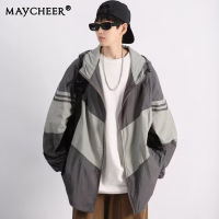 MAYCHEER  เสื้อแจ็คเก็ตอเนกประสงค์สไตล์วินเทจสำหรับเสื้อโค้ทคาร์โก้เด็กหญิงเด็กชาย