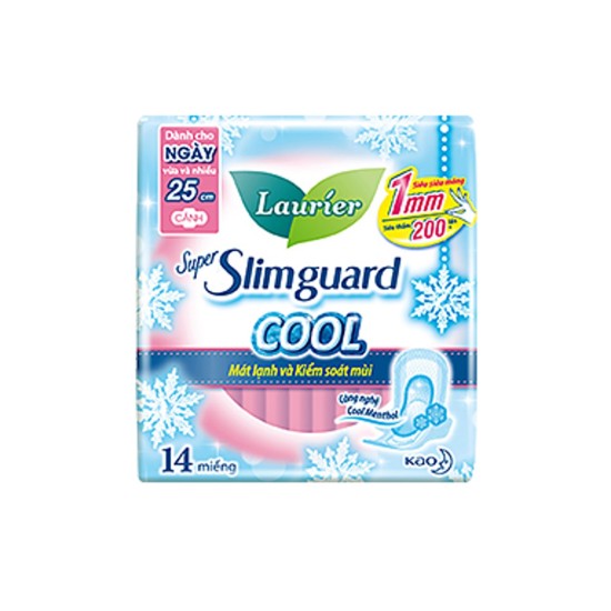 Combo 3 gói băng vệ sinh ban ngày laurier super slimguard cool mát lạnh - ảnh sản phẩm 2