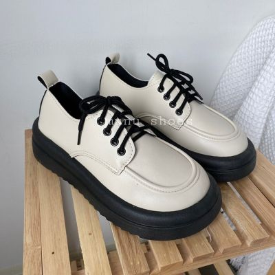 [พร้อมส่ง] Spring New Loafers รองเท้าหนังสไตล์เกาหลี พื้นสูง 5 ซม.