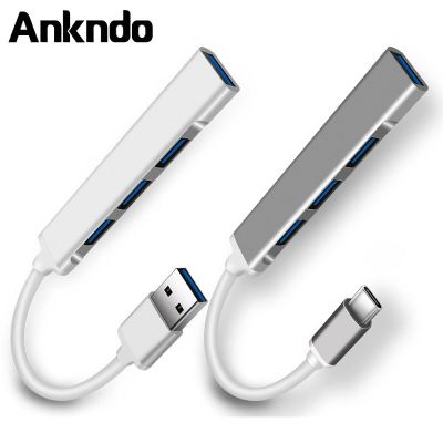 Ahnkndo อะแดปเตอร์ฮับ แบ่งช่องสัญญาณ USB Hub Type C 3.1 4 พอร์ต สําหรับ Samsung Galaxy S9 QC8191605