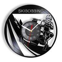 ใหม่ (สไตล์) Skibobbing นาฬิกาติดผนังเรโทร LP หิมะภูเขากีฬาสกีสเก็ตมอเตอร์ขี่เลเซอร์ตัดดูของขวัญที่ดีที่สุดผนังนาฬิกาศิลปะทันสมัย