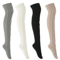 【Sock shop】ใหม่คริสต์มาสผู้หญิง39; S ยาวถักถุงน่องสำหรับสาวสุภาพสตรีผู้หญิงฤดูหนาวถักถุงเท้าต้นขาสูงกว่าเข่าถุงเท้า