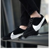 New Mens Shoes Blazer Mid77 Pioneer Big Hook Low Sports Black And White Versatile Lovers Casual Shoes