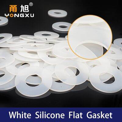 Silicone Flat Gasket 20x44x2mm White translucent Silicone Rubber VMQ O-ring Washer Elasticity temperature resistance