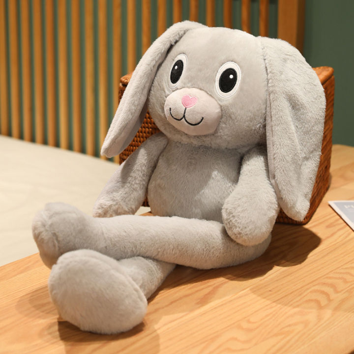 ewyn-tiktok-ตุ๊กตากระต่ายหูยาว-ขายาว-ยืดได้-ตุ๊กตากระต่าย-หูสามารถยืดออกได้-หนึ่งตุ๊กตา-สองรูปลักษณ์-ของขวัญวันเกิด
