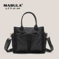 MABULA Eco Canvas Tote Bag Waterproof Multi Pocket Work Shoulder Bag Teacher Purse and Handbags