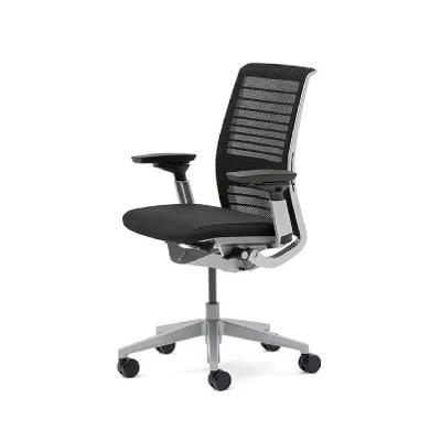 Modernform เก้าอี้ Steelcase ergonomic รุ่น Think v2 Platinum พนักพิงกลาง สีดำ  เก้าอี้เพื่อสุขภาพ เก้าอี้ผู้บริหาร เก้าอี้สำนักงาน เก้าอี้ทำงาน เก้าอี้ออฟฟิศ เก้าอี้แก้ปวดหลัง ปรันเอนได้  4 ระดับ ปรับน้ำหนักตามผู้นั่งอัตโนมัติ พร้อมปรับความสูงได้