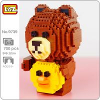 LOZ 9739 Animal World Cartoon Bear Chick Pillow Pet Doll Model DIY Mini Diamond Blocks Bricks Building Toy for Children no Box