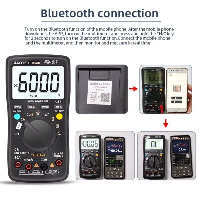 ZOYI Bluetooth Digital Multimeter Profesional ZT-300AB Dual Mod Multimetro AC/DC Voltmeter Ammeter Tester Tools For Electricians