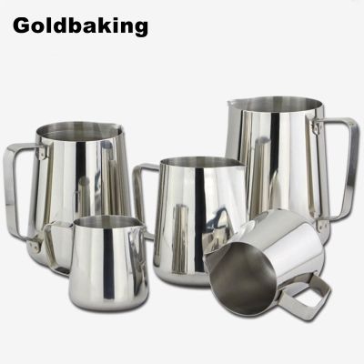 Large Stainless Steel Frothing Pitcher Milk Frother Coffee Steaming Frothing Pitcher 350/600/1000/1500/2000ml
