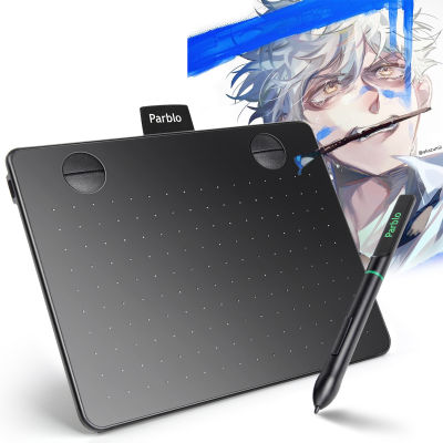 Parblo A640 V2 7.2"x5.9" Signature Art Design Professional Graphics Drawing Tablet with 4 Shortcut Keys 8192 Pen Pressure