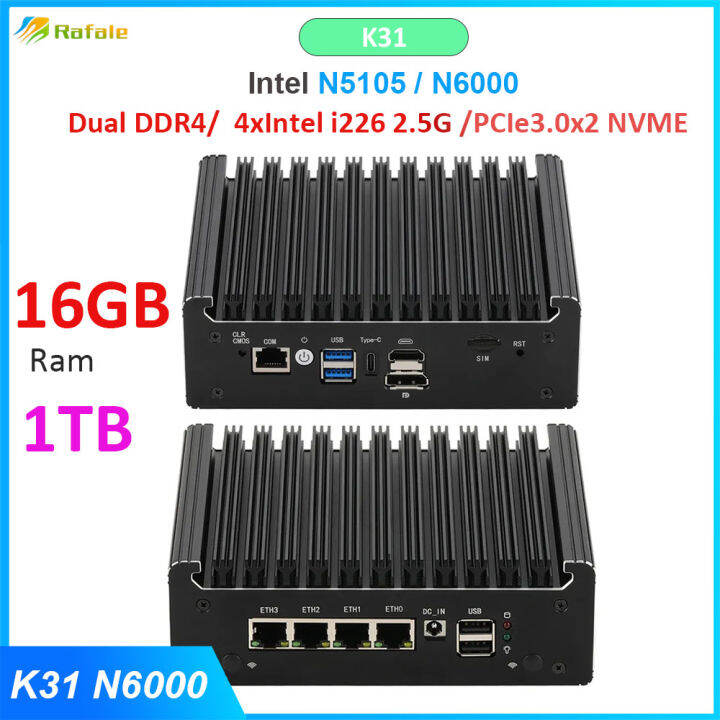 K31 2.5G Soft Router Intel Pentium N6000 MINI PC 4xIntel i226 2*DDR4 ...