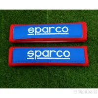 นวมหุ้มเบลผ้า Sparco สีแดง 1คู่