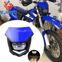 H4 35W Headlight Fairing Blue Off Road Motorcycle Headlight Enduro Headlamp For Yamaha YZ YZF WR WRF DT XT Enduro Front Light