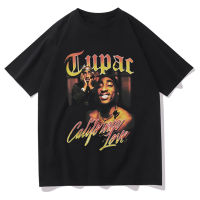 Hip Hop Streetwear Tops 2pac Print Oversized T Shirt Men T Shirts Cotton Loose Casual Short Sleeve Mens Tshirt Male Clothing