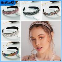 HOTSUN56 Bling sparkly ที่คาดผมพลอยเทียม อุปกรณ์เสริมผม 10สี ที่คาดผมแบบบาง หรูหราสุดหรู การตั้งค่าเพชร แถบคาดศีรษะคริสตัลแวววาว ผู้หญิงผู้หญิงผู้หญิง