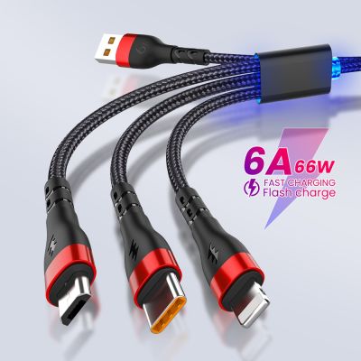 Chaunceybi 6A 66W 3 1  Fast USB Cable iPhone 13 Super 8 Pin Type C