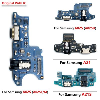 Original USB Power Charging Board Flex Connector Parts สําหรับ Samsung A01 A11 A21S A31 A41 A51 A71 A81 A22 A32 Charging Board Flex