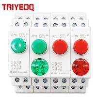 Rail Type Pilot Lights Power Button Indicator Light Red Green Signal 220V 24VAC/DC Power Points  Switches Savers