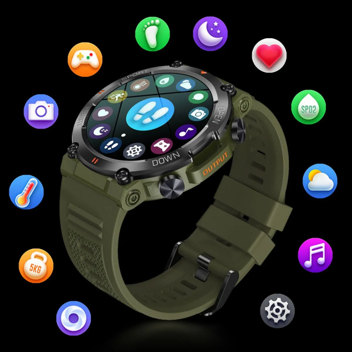 สมาร์ทนาฬิกา-k56-pro-บลูทู-ธ-พูดคุย-7-วันยาวสแตนด์บายหน้าจอ-hd-กันน้ำนาฬิกาที่กำหนดเองสำหรับ-android-และ-ios-สมาร์ทนาฬิกาโหมดมัลติสปอร์ต