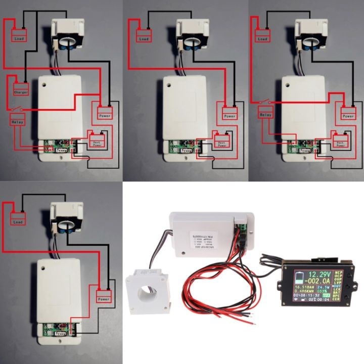 ไร้สายมัลติฟังก์ชั่โวลต์มิเตอร์แอมแปร์เมตรdc-0-80-โวลต์-0-300aกับเซ็นเซอร์ฮอลล์