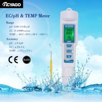 Rcyago 3 in 1 PH EC TEMP aciometer หลายพารามิเตอร์ PH ตรวจสอบเครื่องดื่มทดสอบคุณภาพน้ำวิเคราะห์ปากกาประเภท