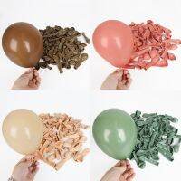 10/20/30pcs Retro Green Balloons Coffee Khaki Coco Skin Avocado Green Latex Globos for Birthday Decorations Christmas Party Deco Balloons