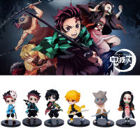 พร้อมส่ง⚡โมเดล ดาบพิฆาตอสูร Kimetsu no Yaiba โมเดล ไยบะ ดาบพิฆาตอสูร Demon slayer ครบเซ็ต​ ตัวเอก 6ตัว งานสวย งานเนียน ความสูง 7 เซ็น โมเดลดาบพิฆาตอสูร