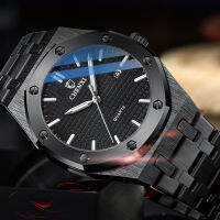 Unique Black Steel Watches Men Royal Minimalist Big Dial Calendar Casual Business Dress Quartz Watch for Male Luminous Hands