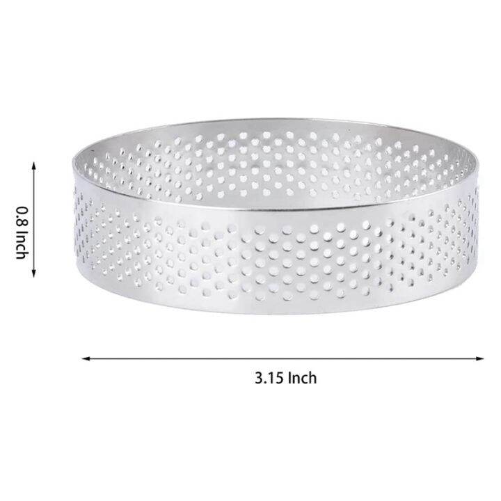 15piece-tart-ring-heat-resistant-perforated-cake-mousse-ring-round-ring-baking-doughnut-tools-stainless-steel