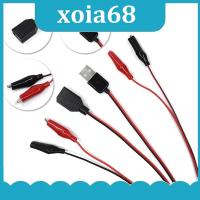 xoia68 Shop USB Alligator Clips Crocodile Wire Male female to USB Detector DC Voltage Ammeter Capacity Power Meter Monitor