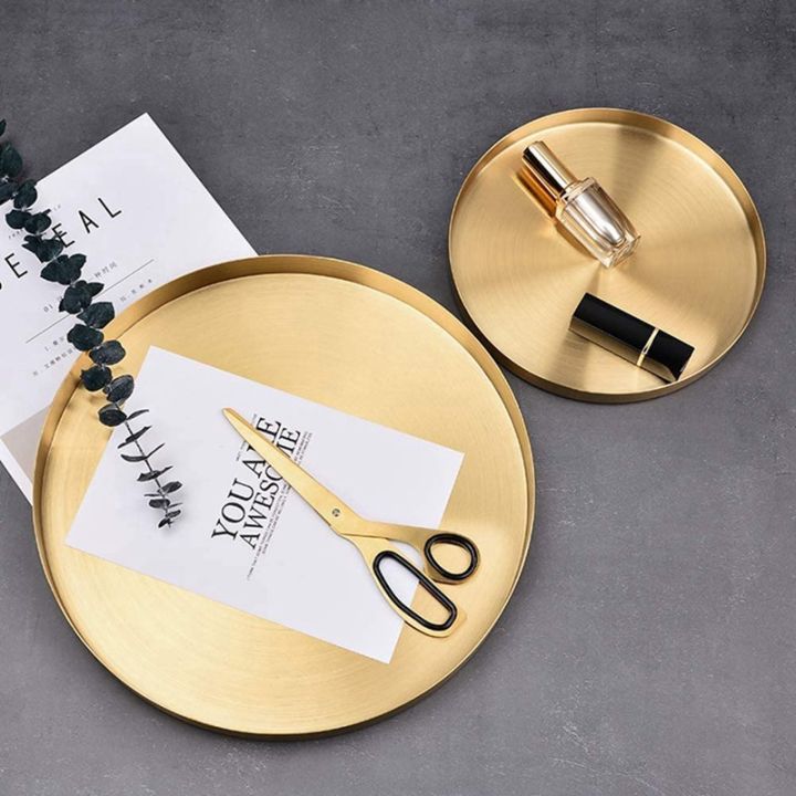 round-gold-tray-metal-decorative-tray-makeup-tray-organizer-for-vanity-bathroom-dress-matte-brass-finish