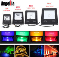 Angelila 10W 20W แสงกลางแจ้ง RGB LED Flood Light เปลี่ยนสี Floodlight 220V พร้อมรีโมทคอนโทรล