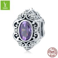 [COD] Ziyun purple charm s925 silver beads mysterious retro diy beaded accessories SCC1928