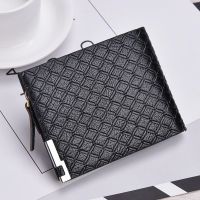 238815wallet--✤ Man purse screens wallet business more paragraphs short plaid horizontal zero wallet zipper wallet purse male card package