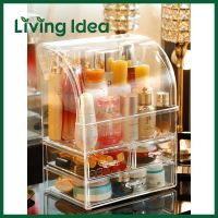 ❧Living idea ชั้นอะคริลิค ชั้นวางเครื่องสำอางค์ กล่องวางเครื่องสำอางค์ กล่องเก็บเครื่องสำอางค์ กล่องใส่เครื่องสำอางค์☃