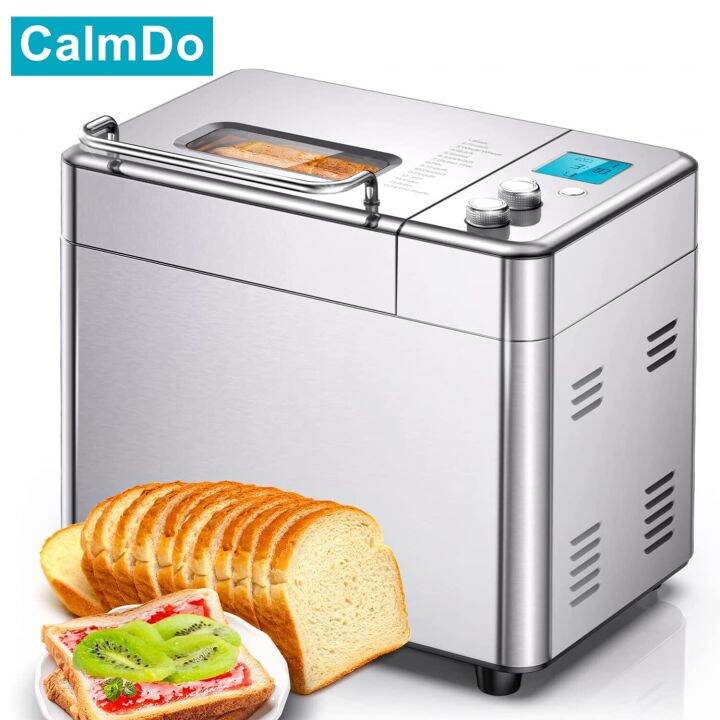 Calmdo Stainless Steel 1KG 15In1 Automatic Bread Maker 600W Programmable Bread Machine With 3