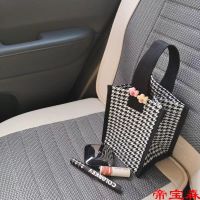 [COD] 2022 new classic houndstooth female student Korean version hand carry cosmetic bag large capacity lunch for work