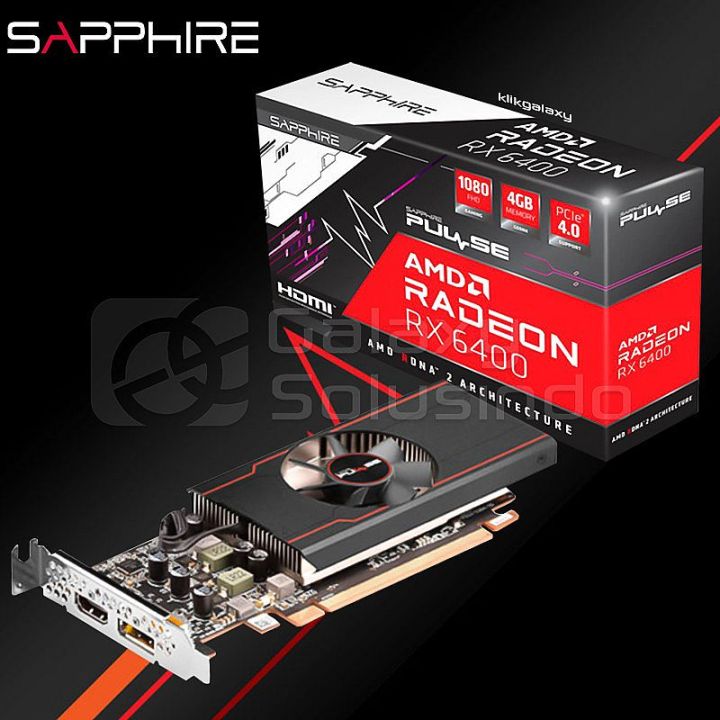SAPPHIRE PULSE Radeon RX 6400 4GB GDDR6 RDNA 2 - Low Profile