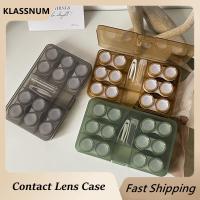 6 Pairs Large Contact Lens Storage Box Portable Travel Contact Lens Case For Makeup Beauty Pupil Box Tweezer Stick Container