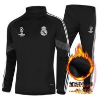 Qiu dong season with velvet long sleeve football training suit real Madrid Barcelona GermaNy Argentina team jersey in Paris