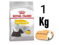 (ฟรีของแถม) Royal Canin Mini Dermacomfort 1Kg โรยัล คานิน สูตรสุนัขโต พันธุ์เล็ก บำรุงขนและผิวแพ้งง่าย ขนาด 1 กิโลกรัม