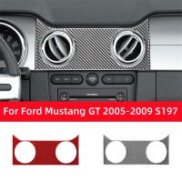 For Ford Mustang GT 2005-2009 S197 Accessories Carbon Fiber Car Interior Center Air Vents Frame Trim Sticker Decal Decor Cover