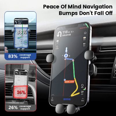 Gravity Car Phone Holder Air Vent Clip Mount Mobile Cell Phone Stand In Car GPS Support for IPhone 14 13 12 Pro Xiaomi Samsung Car Mounts