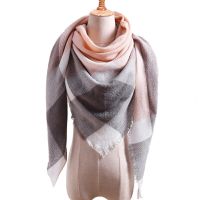 LaMaxPa 2018 New Fashion Winter Warm Plaid Triangle Scarf For Women/Lady Blanket Pashmina Shawl Long Cashmere Female Wraps Capes