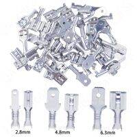 100pcs Female Male Spade Crimp Terminals connector suitable for 22-16 AWG 0.5mm2-1.5mm2 2.8mm 6.3mm 4.8mm