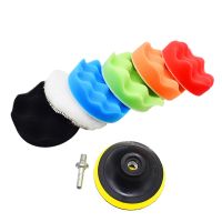 8pcs 5 6 7 sponge Polishing Waxing Buffing Pads Kit Compound-Polishing-Auto Car Drill Adapter